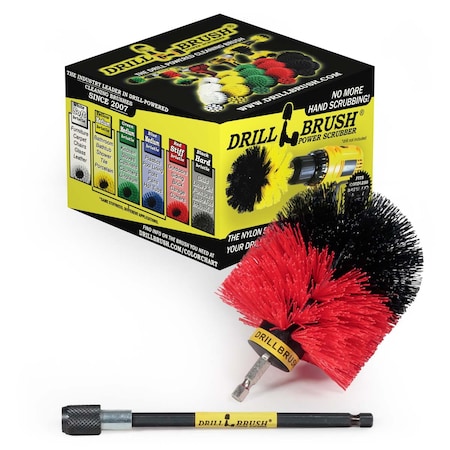 Drillbrush Outdoor - Cleaning Supplies - Drill Brush - Garden - Patio - Mold Remo O-R-5X-QC-DB